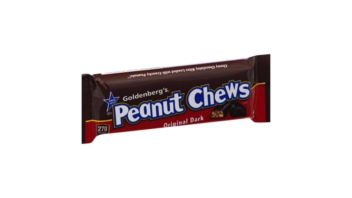 Goldenbergs Original Dark Peanut Chews Bars (6 ct)