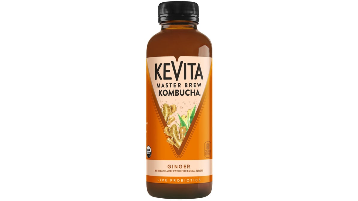 Kevita Master Brew Live Probiotics Ginger Kombucha Bottle (15.2 oz)