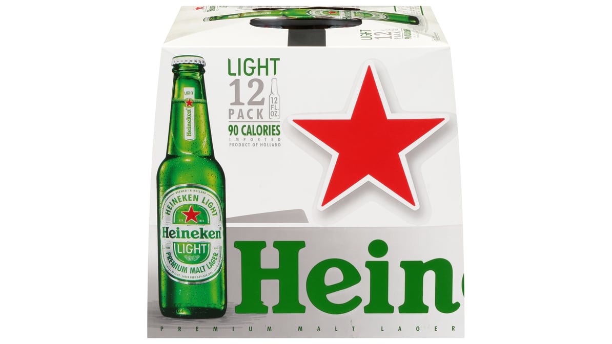 Heineken Light Lager Beer Bottles (12 oz x 12 ct)