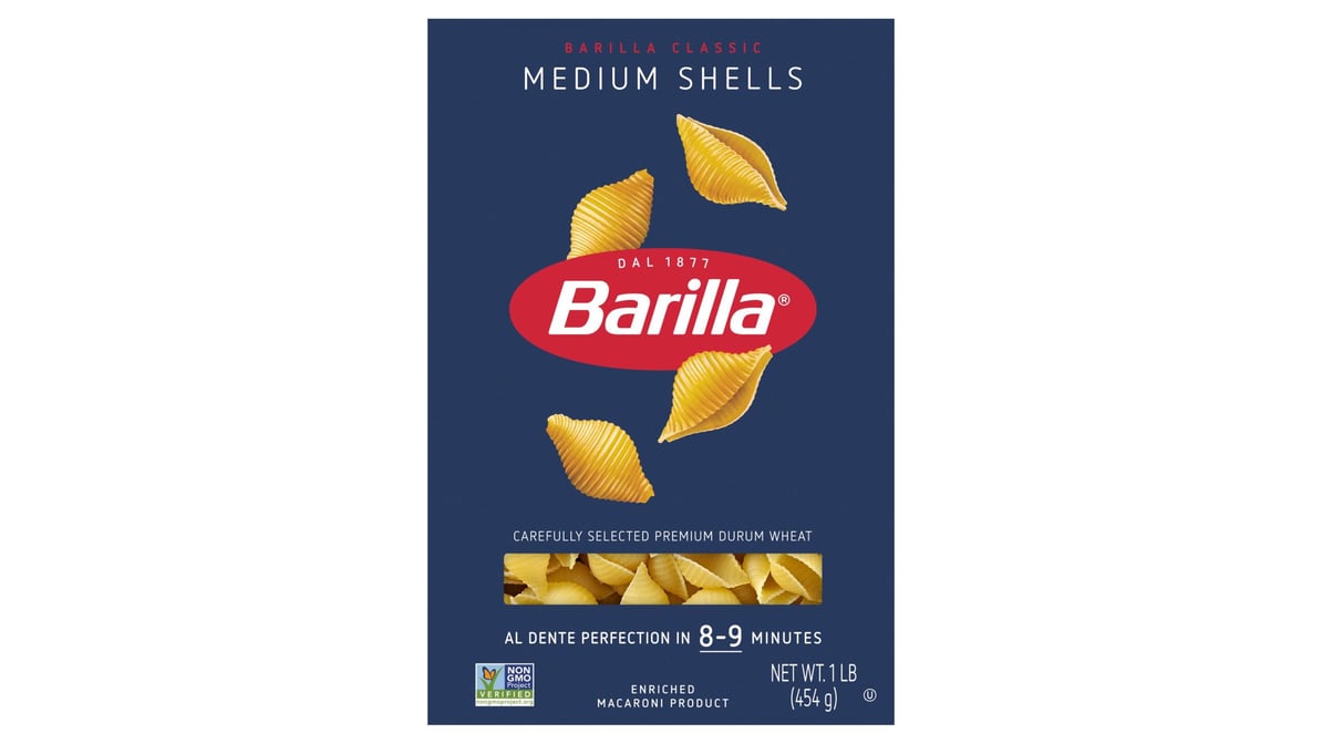 Barilla Medium Shells Pasta Box (1 lb)