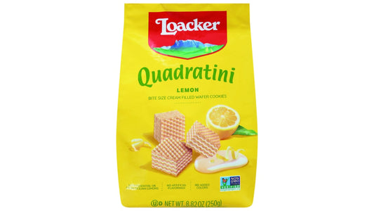 Loacker Quadratini Bitze Sized Cream Filled Lemon Wafer Cookies (8.82 oz)