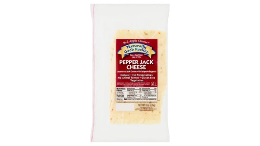 Red Apple Cheese Naturally Good Kosher Sliced Pepper Jack Cheese (8 oz)